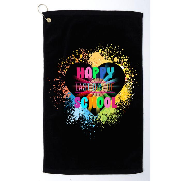 Happy Last Day Of School Colors Of Heart Golf Towel
