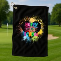 Happy Last Day Of School Colors Of Heart Golf Towel