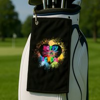 Happy Last Day Of School Colors Of Heart Golf Towel