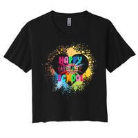 Happy Last Day Of School Colors Of Heart Women's Crop Top Tee