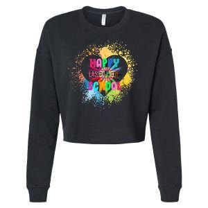 Happy Last Day Of School Colors Of Heart Cropped Pullover Crew