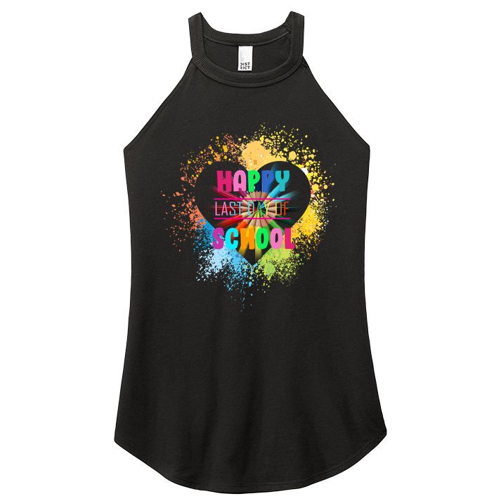 Happy Last Day Of School Colors Of Heart Women's Perfect Tri Rocker Tank