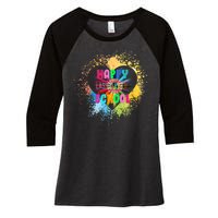 Happy Last Day Of School Colors Of Heart Women's Tri-Blend 3/4-Sleeve Raglan Shirt