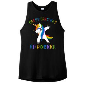 Happy Last Day Of School Dabbing Unicorn Ladies PosiCharge Tri-Blend Wicking Tank