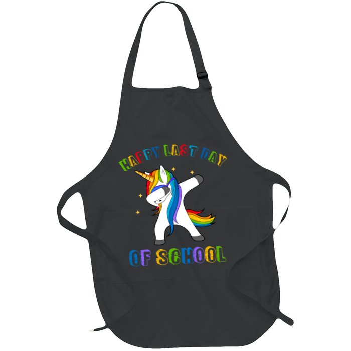 Happy Last Day Of School Dabbing Unicorn Apron