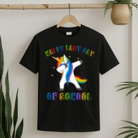 Happy Last Day Of School Dabbing Unicorn T-Shirt