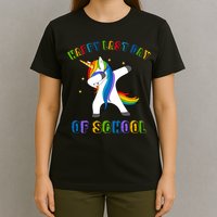 Happy Last Day Of School Dabbing Unicorn T-Shirt