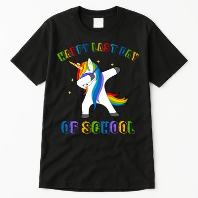 Happy Last Day Of School Dabbing Unicorn Tall T-Shirt