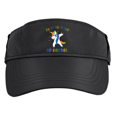 Happy Last Day Of School Dabbing Unicorn Adult Drive Performance Visor