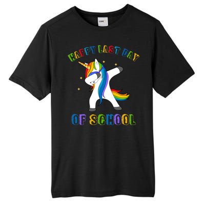 Happy Last Day Of School Dabbing Unicorn Tall Fusion ChromaSoft Performance T-Shirt