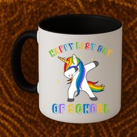 Happy Last Day Of School Dabbing Unicorn Mug