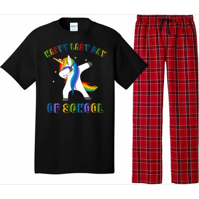 Happy Last Day Of School Dabbing Unicorn Pajama Set