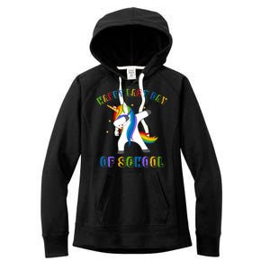 Happy Last Day Of School Dabbing Unicorn Women's Fleece Hoodie