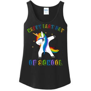 Happy Last Day Of School Dabbing Unicorn Ladies Essential Tank