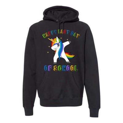 Happy Last Day Of School Dabbing Unicorn Premium Hoodie