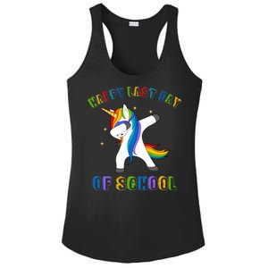 Happy Last Day Of School Dabbing Unicorn Ladies PosiCharge Competitor Racerback Tank