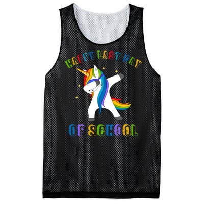 Happy Last Day Of School Dabbing Unicorn Mesh Reversible Basketball Jersey Tank