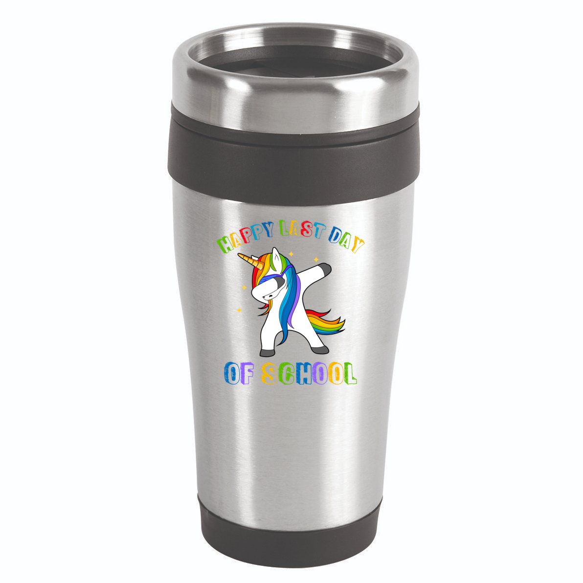 Happy Last Day Of School Dabbing Unicorn 16oz Travel Tumbler