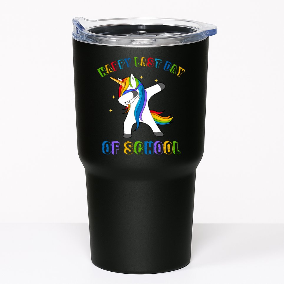 Happy Last Day Of School Dabbing Unicorn Tumbler