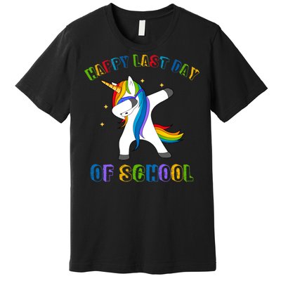 Happy Last Day Of School Dabbing Unicorn Premium T-Shirt