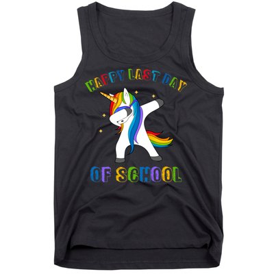 Happy Last Day Of School Dabbing Unicorn Tank Top