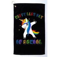 Happy Last Day Of School Dabbing Unicorn Golf Towel