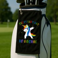 Happy Last Day Of School Dabbing Unicorn Golf Towel