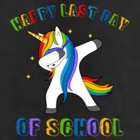 Happy Last Day Of School Dabbing Unicorn Golf Towel