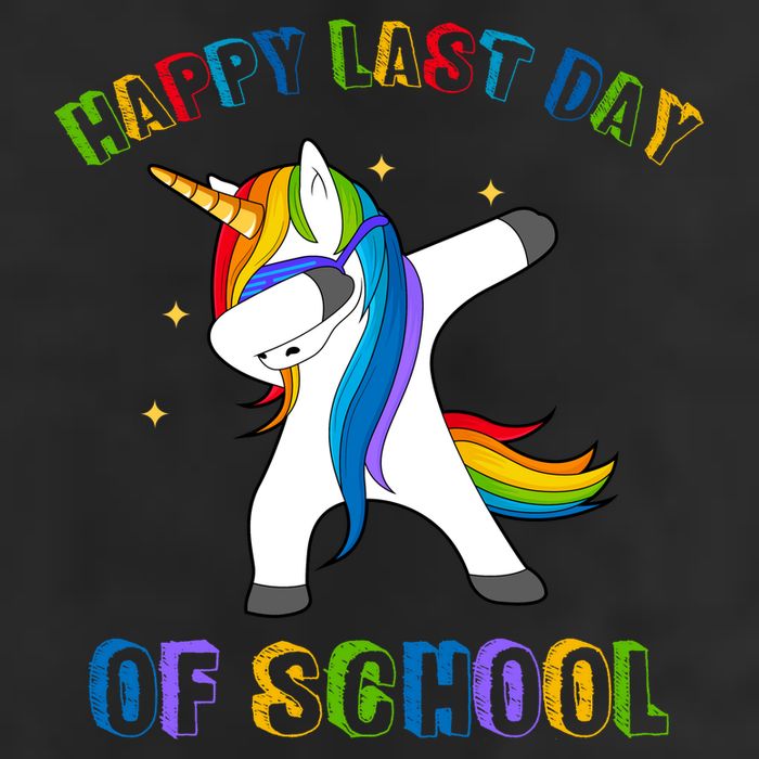 Happy Last Day Of School Dabbing Unicorn Golf Towel