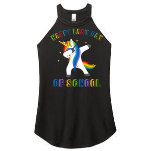 Happy Last Day Of School Dabbing Unicorn Women's Perfect Tri Rocker Tank