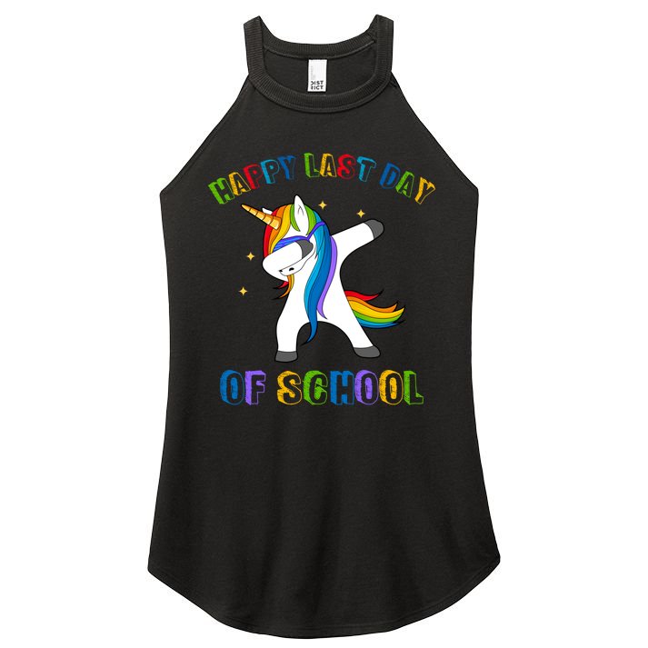 Happy Last Day Of School Dabbing Unicorn Women's Perfect Tri Rocker Tank