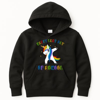Happy Last Day Of School Dabbing Unicorn Kids Hoodie
