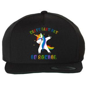 Happy Last Day Of School Dabbing Unicorn Wool Snapback Cap