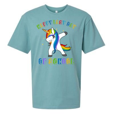 Happy Last Day Of School Dabbing Unicorn Sueded Cloud Jersey T-Shirt