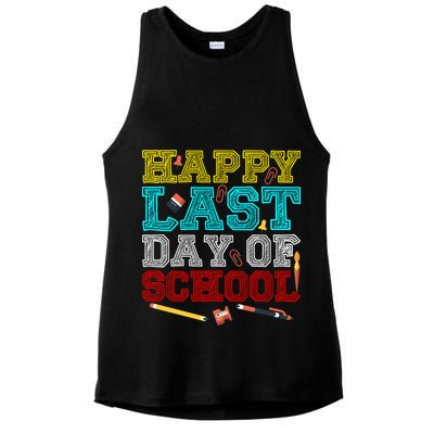 Happy Last Day Of School Pencil Ladies PosiCharge Tri-Blend Wicking Tank