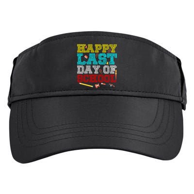 Happy Last Day Of School Pencil Adult Drive Performance Visor