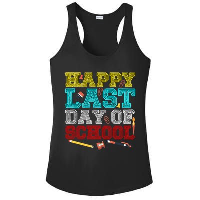 Happy Last Day Of School Pencil Ladies PosiCharge Competitor Racerback Tank