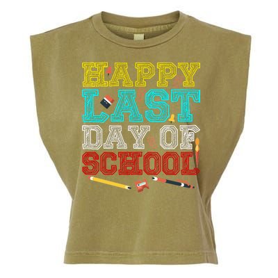 Happy Last Day Of School Pencil Garment-Dyed Women's Muscle Tee