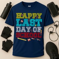 Happy Last Day Of School Pencil Cooling Performance Crew T-Shirt