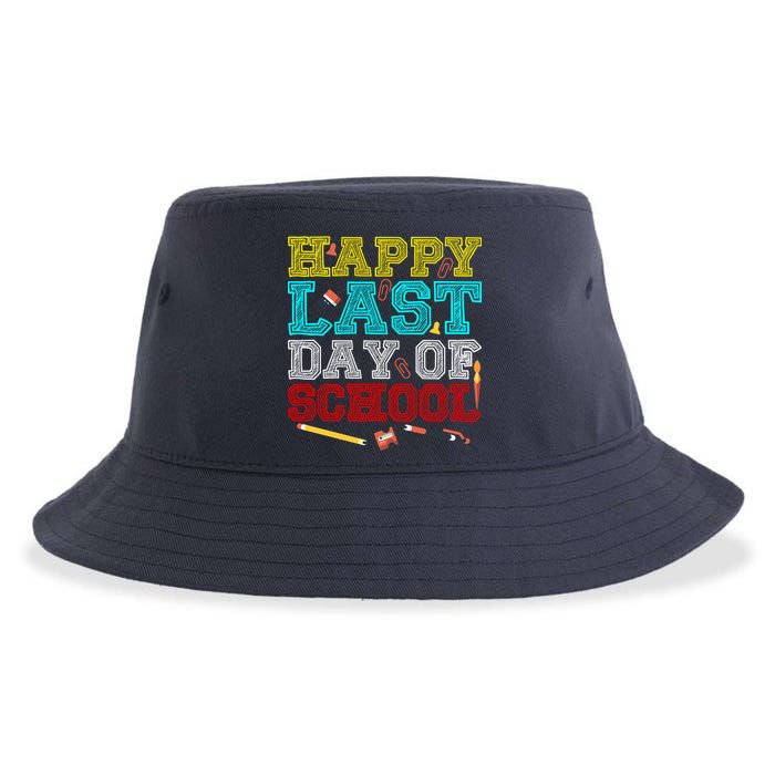 Happy Last Day Of School Pencil Sustainable Bucket Hat