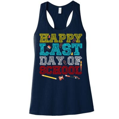 Happy Last Day Of School Pencil Women's Racerback Tank