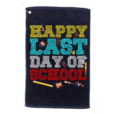 Happy Last Day Of School Pencil Golf Towel