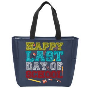 Happy Last Day Of School Pencil Zip Tote Bag