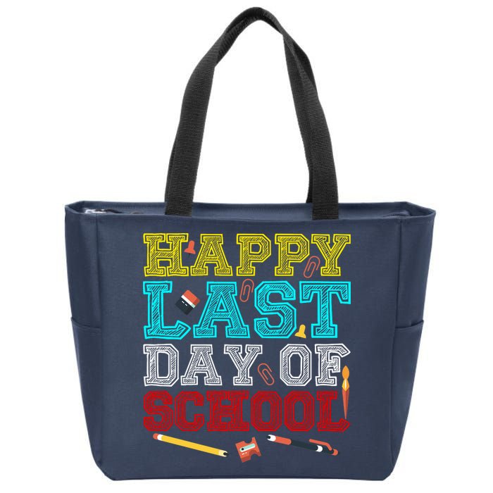 Happy Last Day Of School Pencil Zip Tote Bag