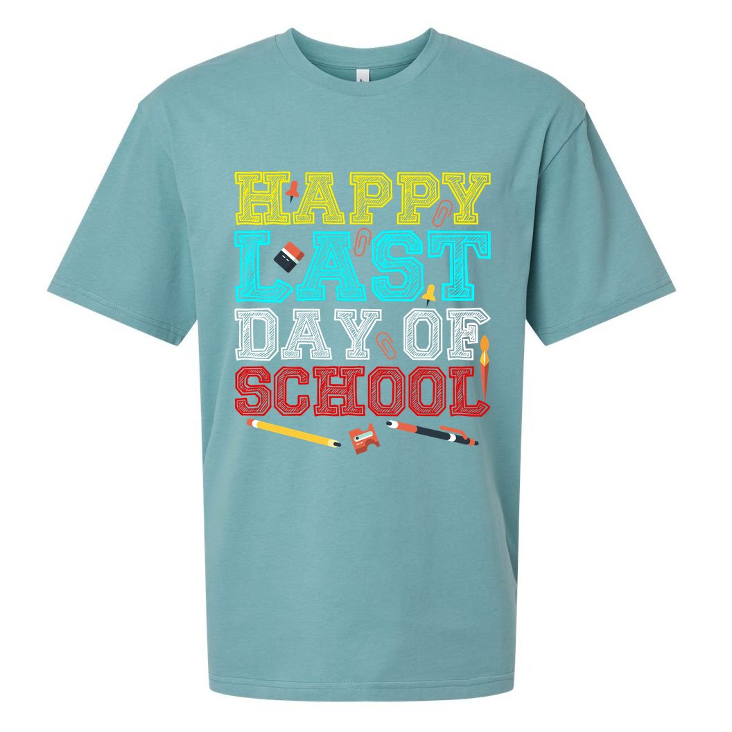 Happy Last Day Of School Pencil Sueded Cloud Jersey T-Shirt