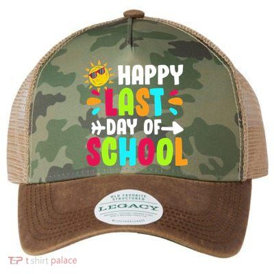 Happy Last Day Of School Sun Legacy Tie Dye Trucker Hat