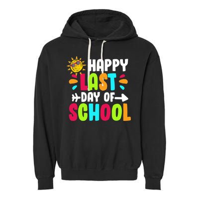 Happy Last Day Of School Sun Garment-Dyed Fleece Hoodie