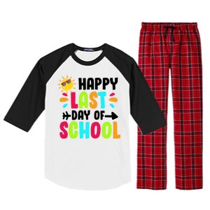 Happy Last Day Of School Sun Raglan Sleeve Pajama Set