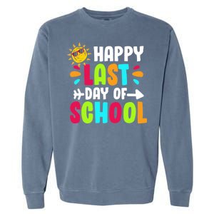 Happy Last Day Of School Sun Garment-Dyed Sweatshirt