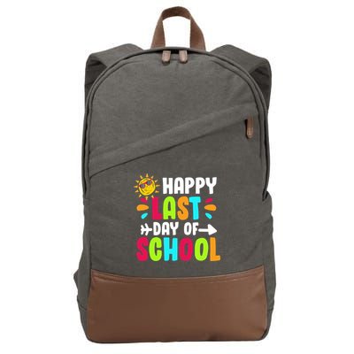 Happy Last Day Of School Sun Cotton Canvas Backpack